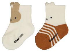 2er-Pack Baby-Socken, Miffy beige beige - 1000028163 - HEMA