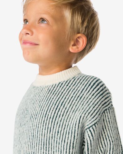 pull c&ocirc;tel&eacute; ray&eacute; enfant vert vert - 30702703GREEN - HEMA
