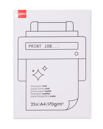 papier mat 170 g 25 feuilles - 38340086 - HEMA