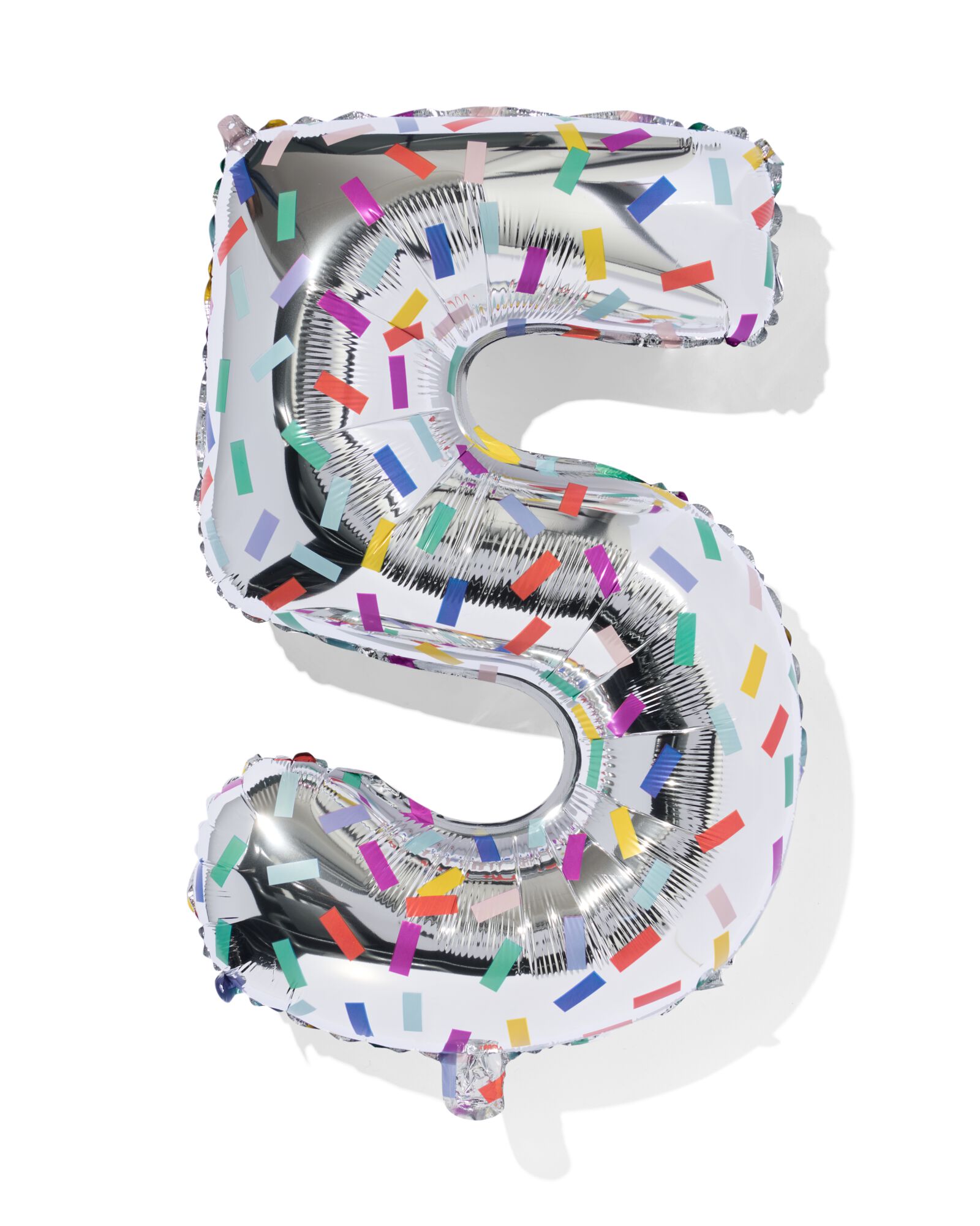 ballon alu chiffres 0-9 confettis XL argent&eacute; 5 - 14250032 - HEMA