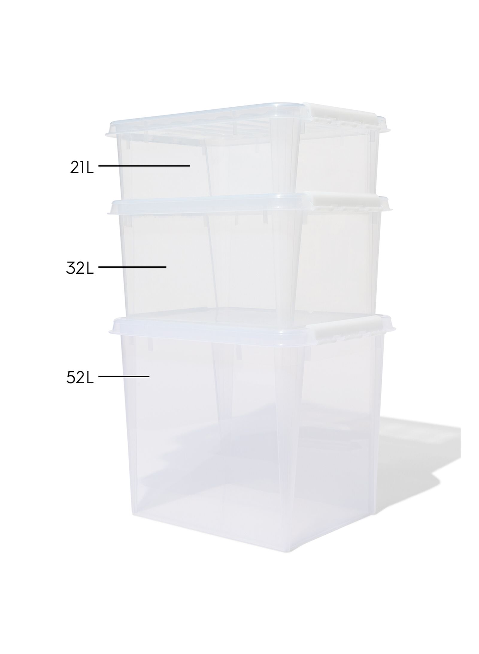 bo&icirc;te de rangement 21L London transparent 50x39x18 50 x 39 x 18 London - 39822005 - HEMA