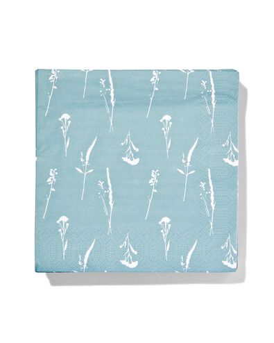 20 serviettes 30x30 - papier fleurs - 14200740 - HEMA