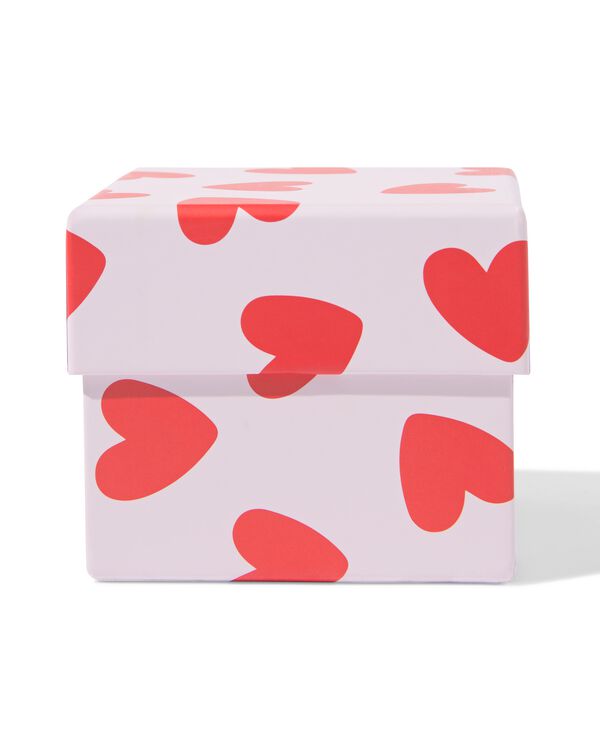 doos S 9x11x11cm karton hartjes - 14700588 - HEMA