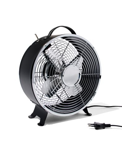 Retro-Tischventilator, schwarz, Ø 25.8 cm - 80200017 - HEMA