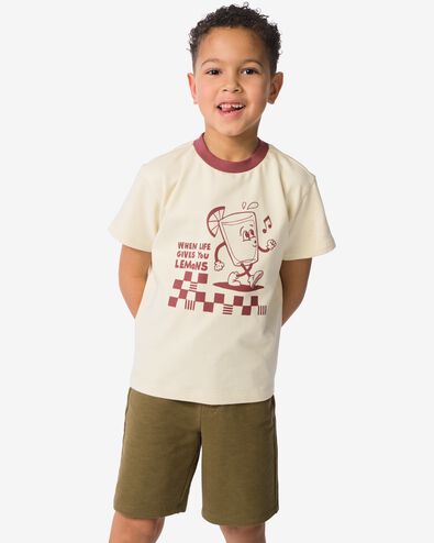 t-shirt enfant r&eacute;tro &eacute;cru &eacute;cru - 30713001ECRU - HEMA