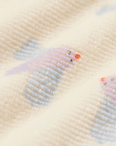 newborn boxpakje rib vogels ecru ecru - 33439420ECRU - HEMA