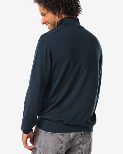 pull homme Frank laine m&eacute;rinos bleu fonc&eacute; bleu fonc&eacute; - 2116960DARKBLUE - HEMA