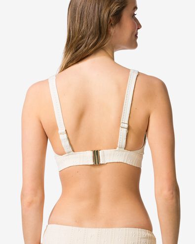 Damen-Bikinioberteil Liv, Triangel-Oberteil, mit Stickerei cremefarben cremefarben - 22360160CREAM - HEMA