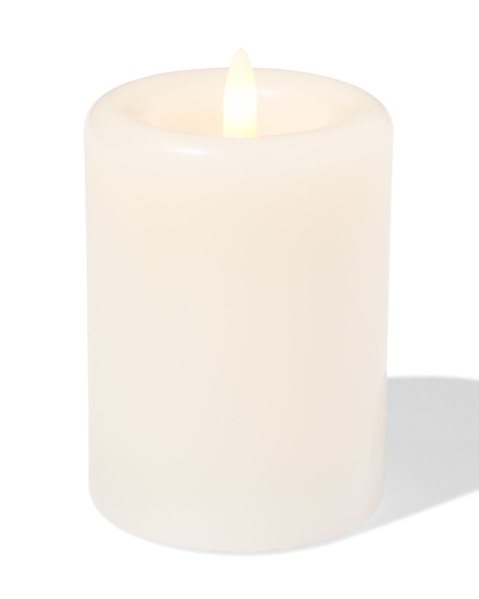 bougie led ⌀7,5x10cm ivoire - 13550142 - HEMA