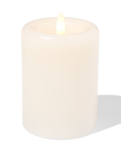 bougie led ⌀7,5x10cm ivoire - 13550142 - HEMA
