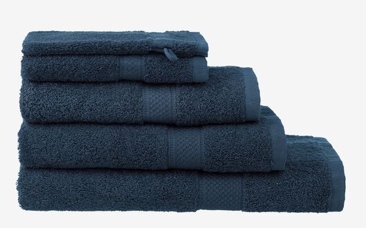 baddoek zware kwaliteit 50 x 100 - jeans blauw denim handdoek 50 x 100 - 5240180 - HEMA