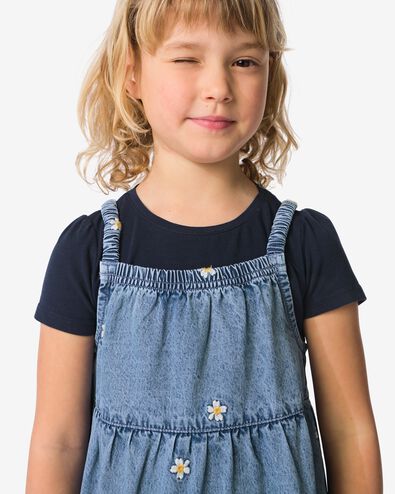 Kinderkleid in A-Linie, gebl&uuml;mt blau blau - 30844600BLUE - HEMA
