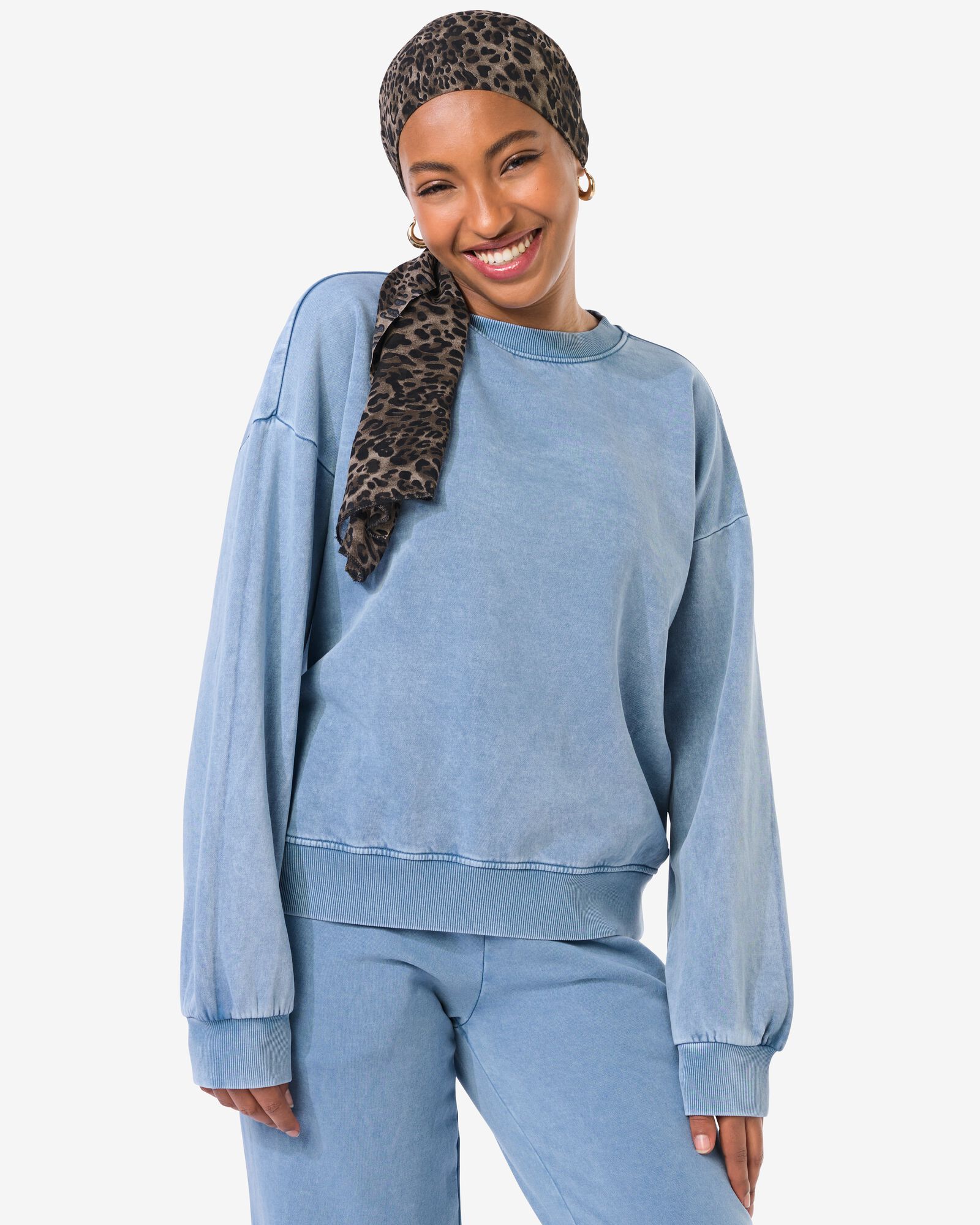 pull femme Esmee jersey relaxed fit bleu bleu - 36206670BLUE - HEMA