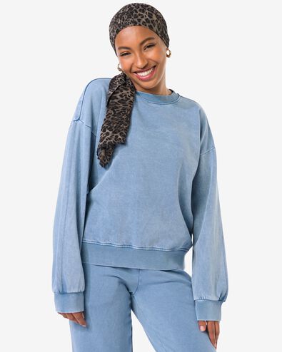 pull femme Esmee jersey relaxed fit bleu bleu - 36206670BLUE - HEMA