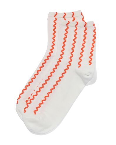 chaussettes femme 3/4 avec coton blanc 39/42 - 4210087 - HEMA
