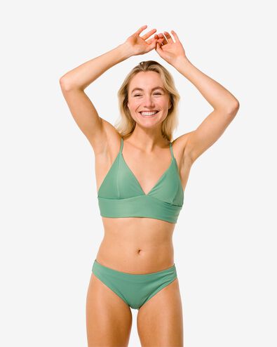 haut de bikini triangle 3-en-1 femme vert clair vert clair - 1000031100 - HEMA