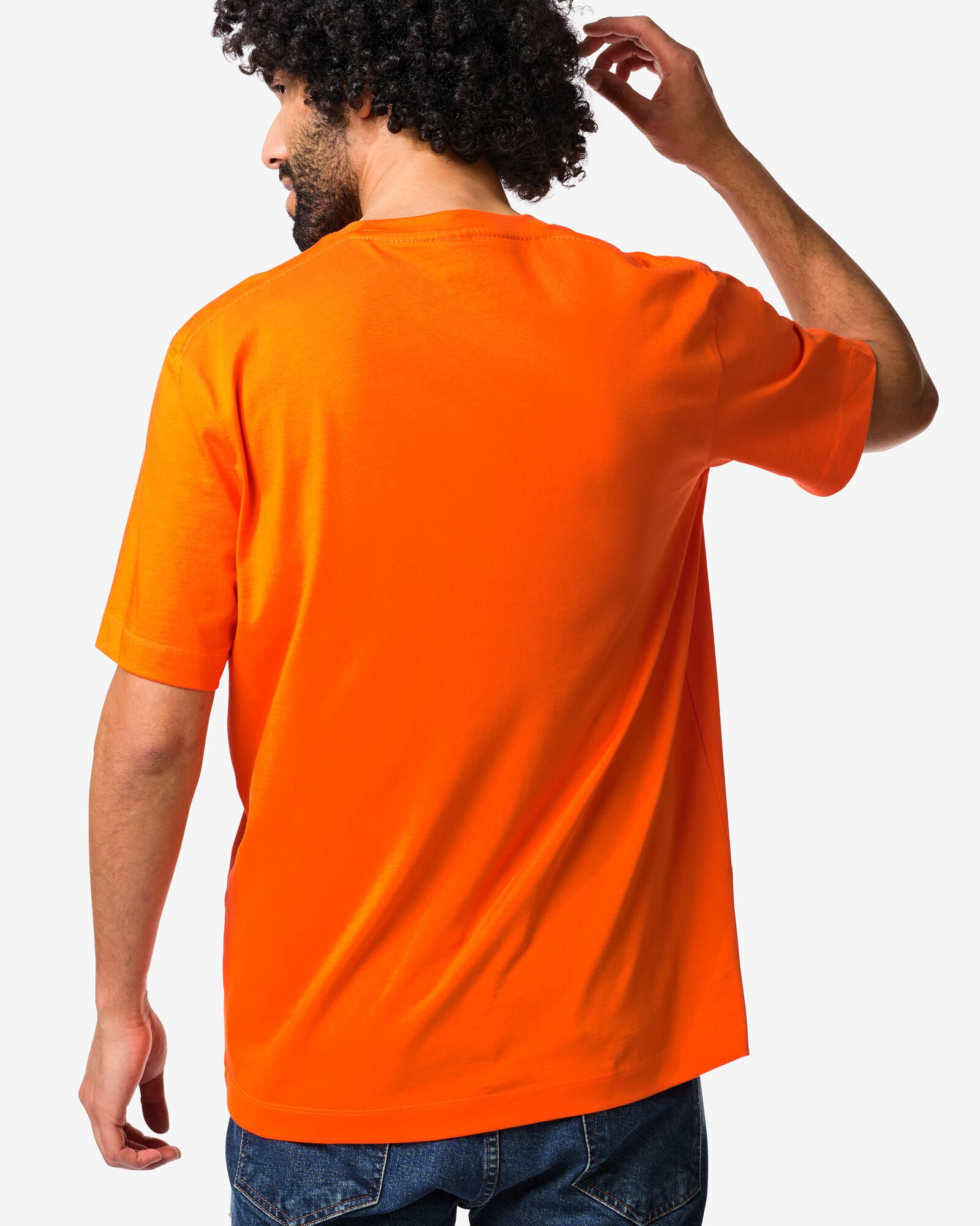 Herren-T-Shirt Elias lockere Passform K&ouml;nigstag orange orange - 2100050ORANGE - HEMA