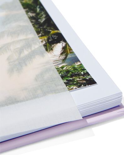 fotoboek plakboek met spiraal 32.5x23 lila quote - 14650233 - HEMA