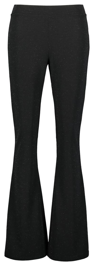 pantalon femme patte déléphant paillettes noir XL - 36212584 - HEMA