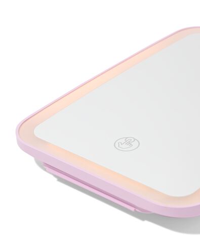 miroir de voyage led 21,9x15,9x2,5cm lilas - 11821066 - HEMA