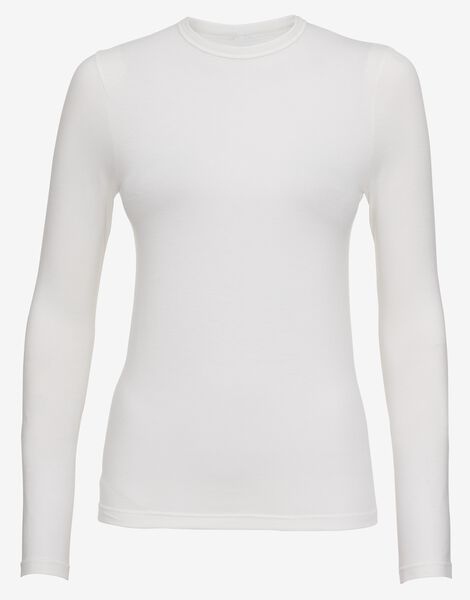 t-shirt thermique femme blanc M - 19669927 - HEMA