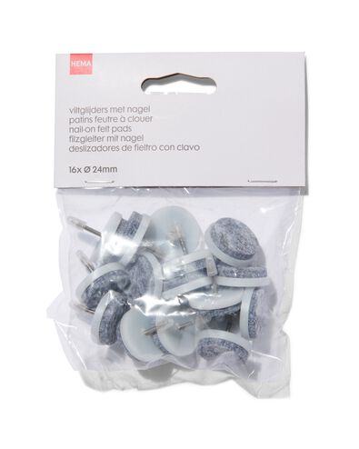 16-pak viltglijder nagel - 81040077 - HEMA