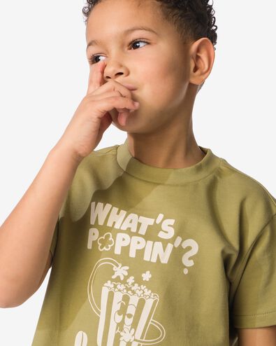 Kinder-T-Shirt, Popcorn olivgr&uuml;n olivgr&uuml;n - 30713003OLIVE - HEMA