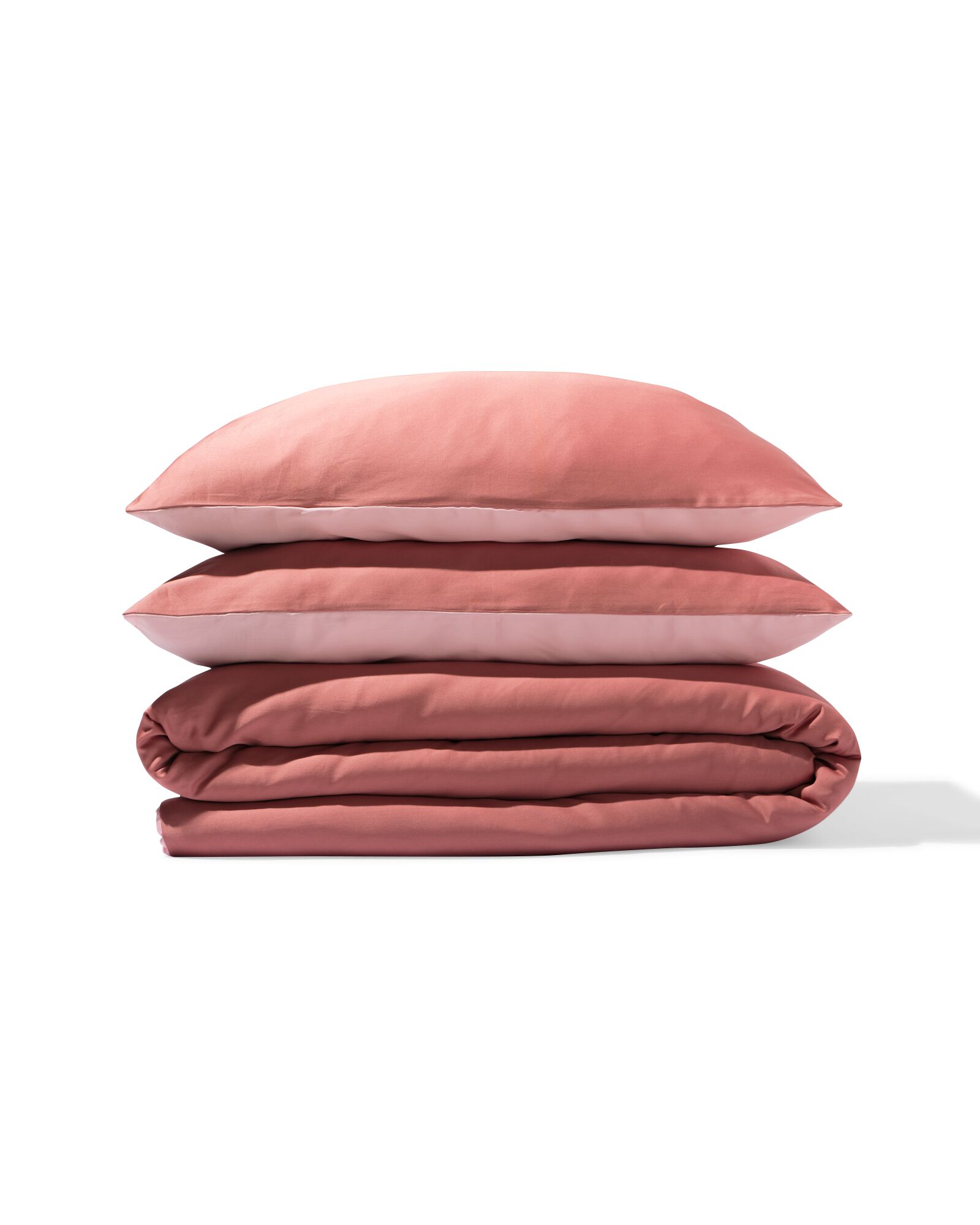 housse de couette 240x200/220 cm coton h&ocirc;tel satin rose - 5750157 - HEMA