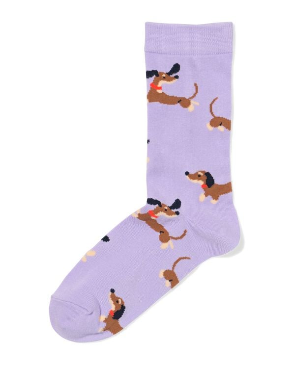 Socken für Erwachsene „Can I Get A Woof Woof“ lavendel lavendel - 4100260LAVENDER - HEMA