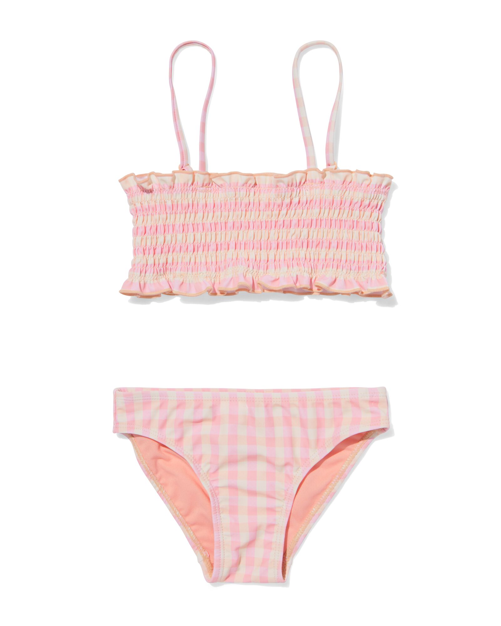 hema bikini enfant smocks à carreaux rose (rose)