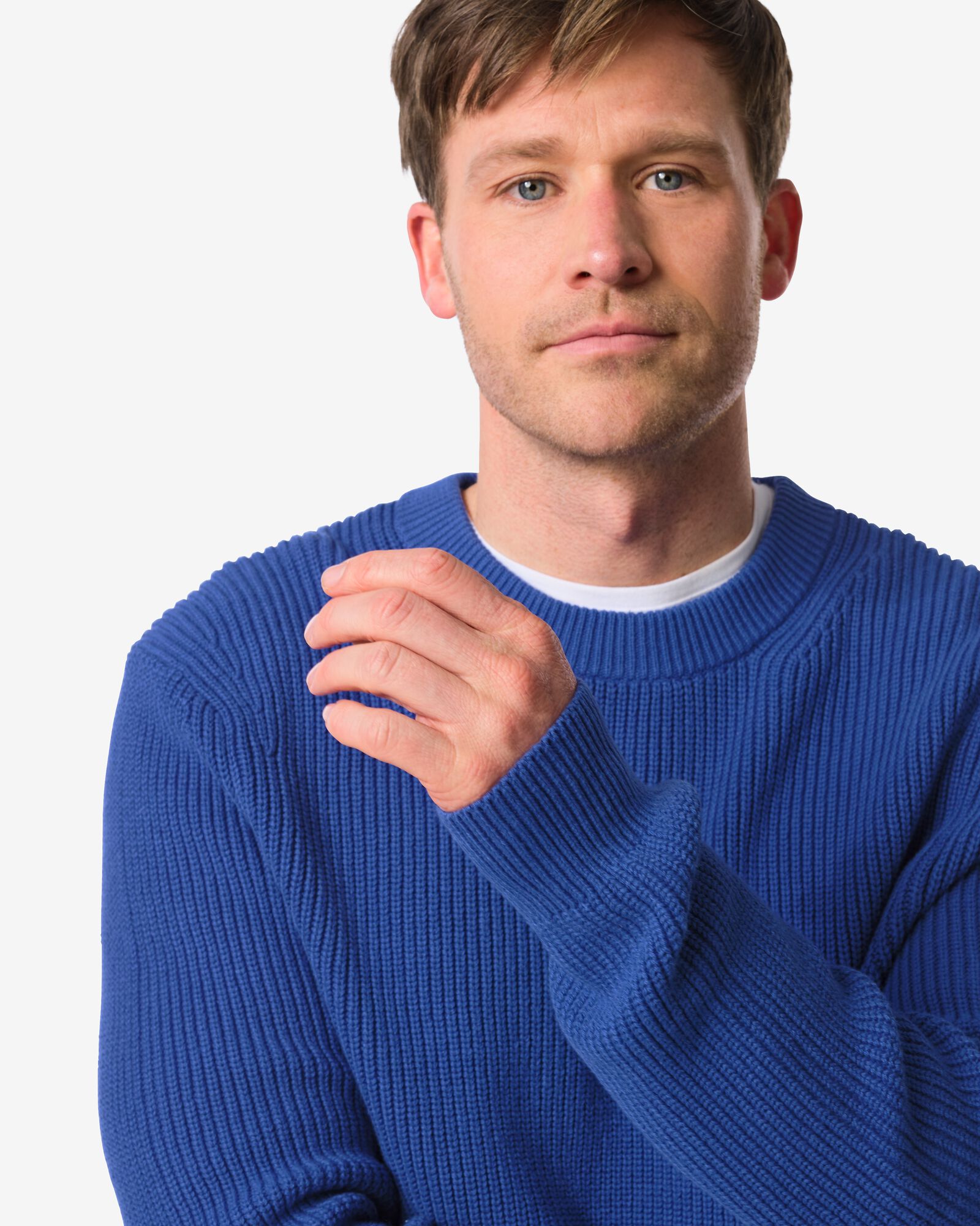 pull homme Kas  bleu vif bleu vif - 2170240BRIGHTBLUE - HEMA