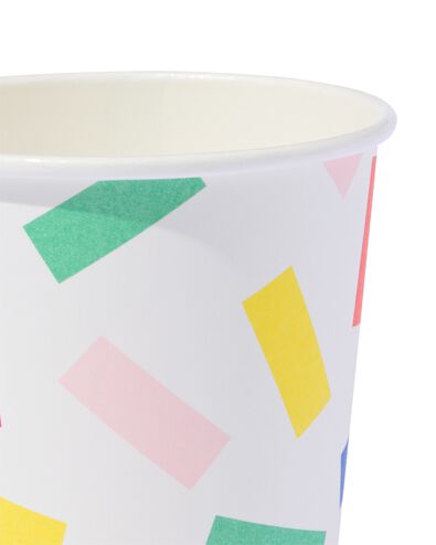 gobelets 250ml confettis - lot de 8 - 14250302 - HEMA