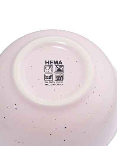 mini-bol ⌀7cm fa&iuml;ence mouchet&eacute;e rose - 9650361 - HEMA