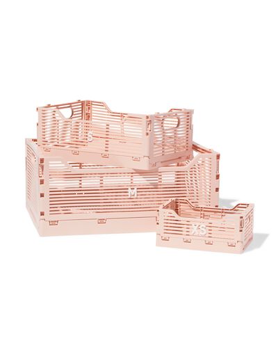 caisse pliable &agrave; lettres recycl&eacute;e rose p&acirc;le rose p&acirc;le - 1000032625 - HEMA