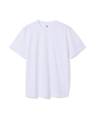 heren T-shirt regular fit wit wit - 2190320WHITE - HEMA
