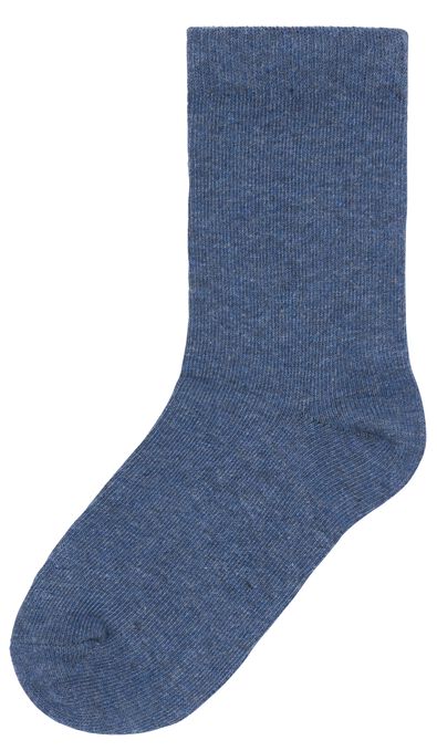 5 paires de chaussettes enfant avec coton bleu 35/38 - 4360074 - HEMA