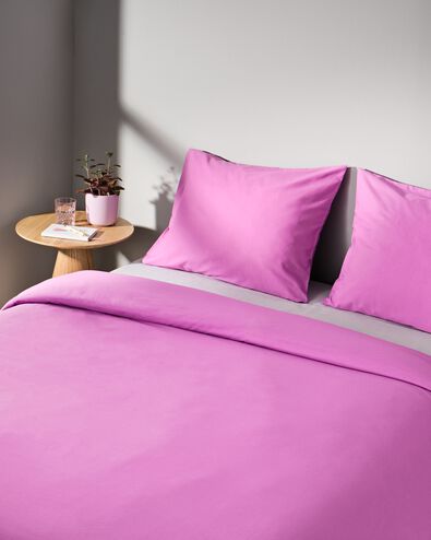 dekbedovertrek 200x200/220cm zacht katoen violet - 5750068 - HEMA