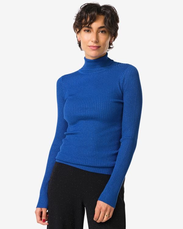 pull femme Nova côtelé  bleu bleu - 36205570BLUE - HEMA