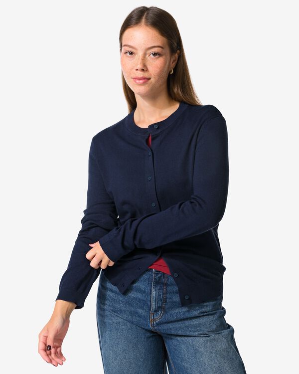 gilet femme lilas bleu fonc&eacute; - 36204860DARKBLUE - HEMA