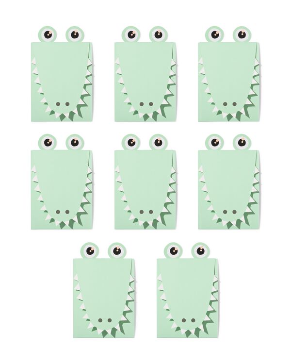 cartes d'invitation monstres - 8 pi&egrave;ces - 14250395 - HEMA