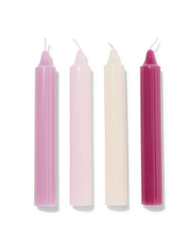 bougies longues 16 x ⌀ 2,2 cm roses - 4 pi&egrave;ces - 13506141 - HEMA
