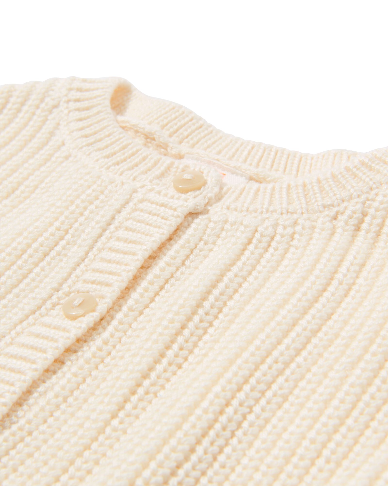 babyvest grofgebreid ecru ecru - 33005680ECRU - HEMA