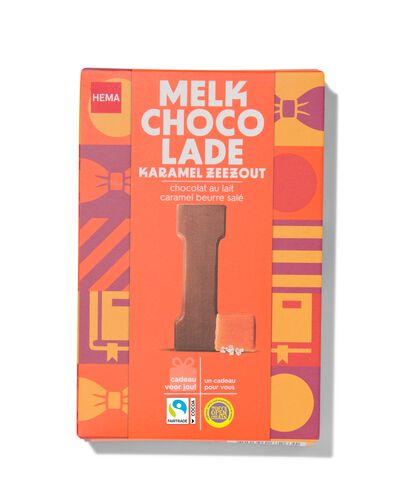 lettre chocolat lait caramel sel de mer I 135g - 24415109 - HEMA