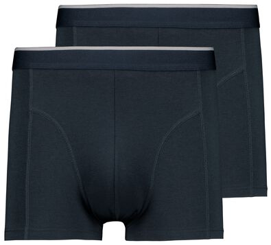 korte heren boxers zacht katoen - 2 stuks donkerblauw XL - 19131054 - HEMA