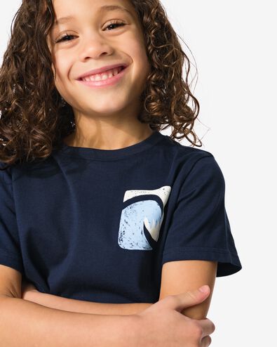 2er-Pack Kinder-T-Shirts, Inseln blau 110/116 - 30781826 - HEMA