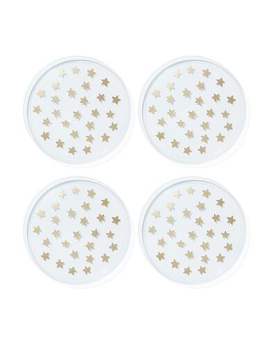 bordjes herbruikbaar plastic sterren - 4 stuks - 25610041 - HEMA