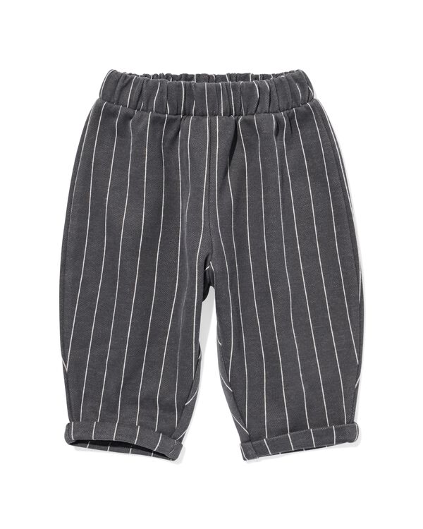 babybroek strepen donkergrijs donkergrijs - 33169770DARKGREY - HEMA