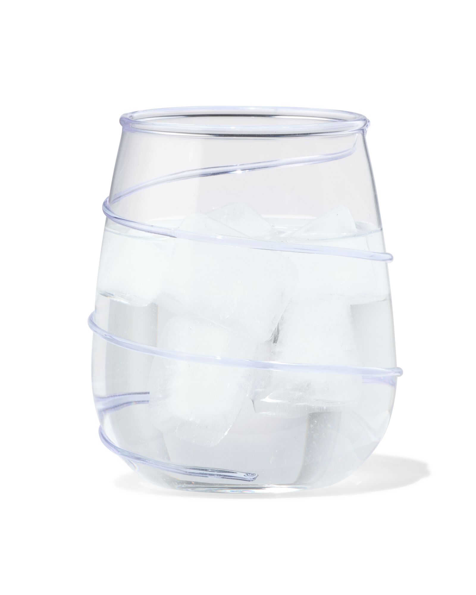 verre &agrave; eau spirale bleu - 41822218 - HEMA