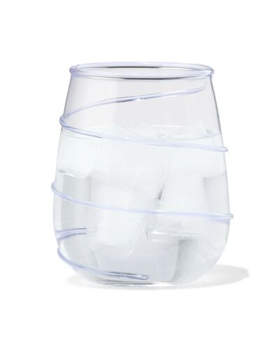 verre &agrave; eau spirale bleu - 41822218 - HEMA