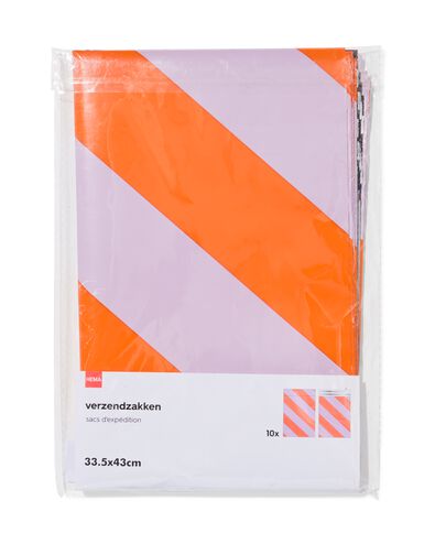 verzendzakken 33.5x43cm strepen - 10 stuks - 14100152 - HEMA